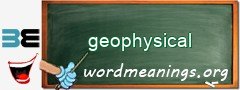 WordMeaning blackboard for geophysical